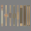 Stylish Metallic Handles With Various Decorative Designs For Cabinets And Doors