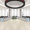 Control Hall Design of Command Center in Monitoring Room 3d model