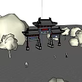 Chinese archway 3d model