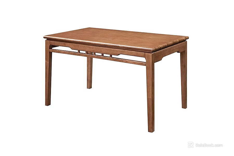 Modern Wooden Dining Table with Simple Design and Stable Structure 3d model