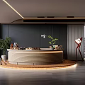Modern Front Desk Bar 3d model