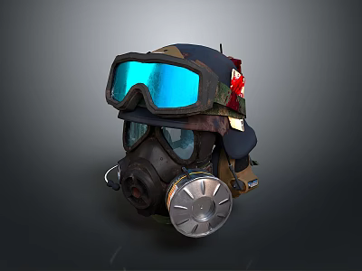 Gas Mask Science Fiction Gas Mask Gas Mask Respirator Breathing Mask Biochemical Mask Science Fiction Mask 3d model