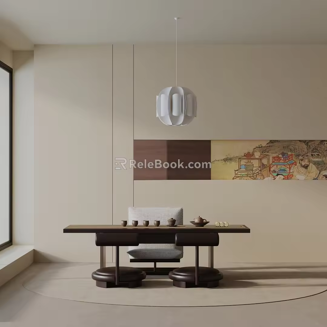 Modern table combination 3d model