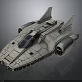 Futuristic Aerodynamic Spaceship Design With Cockpit Wings And Engines 3D Render