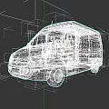 Red Mercedes Commercial Van With Sleek Exterior And Distinctive Front Design