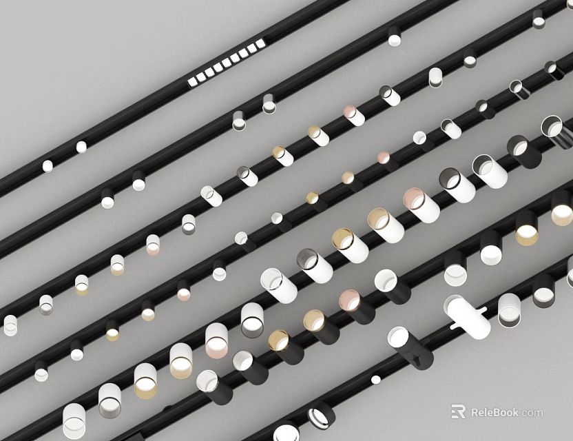 Modern Sleek Design LED Downlights and Spotlights for Home Ceiling Lighting 3d model 