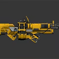 Golden And Black Mechanical Device With Complex Structure And Metal Components