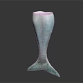Elegant Turquoise Mermaid Tail Decorative Sculpture With Scaled Texture And Smooth Finish