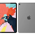 Apple iPad Front And Back View With Colorful Screen Display And Gray Body