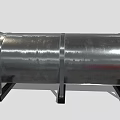 Heavy Duty Industrial Metal Pipe Shiny Surface Cylindrical Design With Sturdy Support Stands