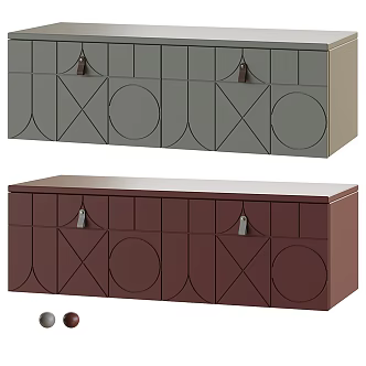 Modern TV Cabinet Decorative Cabinet 3d model