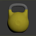 Yellow Kettlebell Fitness Equipment With Silver Handle And 24 kg Marking