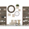 Organized Medical Devices Display Featuring Various Product Types On Shelves And Racks
