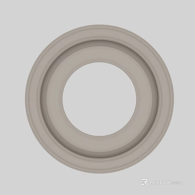 Modern Circular Layered Ceiling Design With Elegant Neutral Tone And Minimalist Style 3d model 