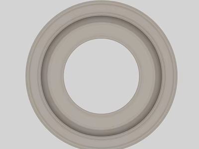 Modern Circular Layered Ceiling Design With Elegant Neutral Tone And Minimalist Style 3d model