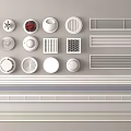 Different Types of Air Conditioner Vents Featuring Round Square and Grille Designs