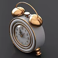 Vintage Gold Alarm Clock With Bells And Round Dial