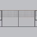 modern floor-to-ceiling windows 3d model