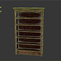 Sturdy Wooden Shelf Unit With Multiple Storage Tiers For Home Organization