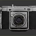 Vintage Film Camera With Classic Lens Leather Body And Control Knobs