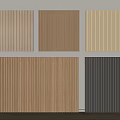 Vertical Stripe Background Wall with Wooden Texture and Various Colors for Modern Interior Decoration