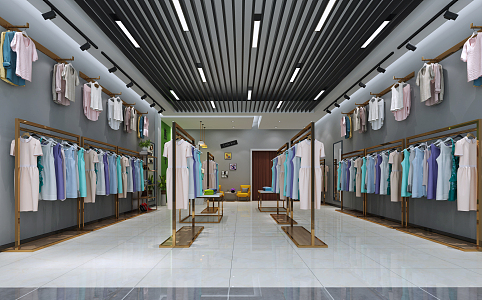 Modern Clothing Store 3d model