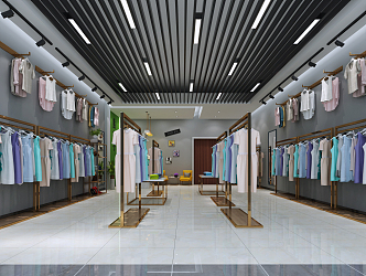 Modern Clothing Store 3d model