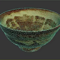 Handcrafted Ceramic Bowl With Red Brown And Cream Unique Texture For Dining Tableware