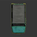Vintage Green Vehicle Compact Design With Roof Cover Side Windows And Wheels