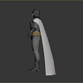 Detailed Batman Action Figure Toy With Gray Costume Cape And Classic Design Features