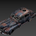 Rusty Cadillac car 3d model