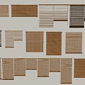Various Window Blinds With Bamboo Wooden Materials And Different Design Styles