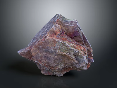 Natural Stone and Wood Materials Showcasing Distinctive Textures and Earthy Tones 3d model
