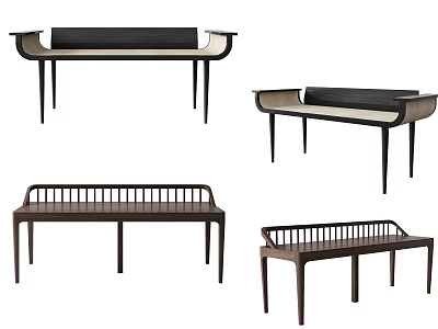 Various Wooden Desk Designs With Modern And Classic Styles For Home Workspace 3d model