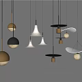 Modern Pendant Lights With Various Contemporary Designs And Metallic White Finishes For Home Interior