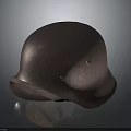 Vintage Rusty Military Weapon Helmet With Historical Design And Metal Surface