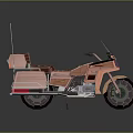 Pink Motorcycle with Two Antennas Red Seat Front Windshield and Storage Box
