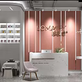 Modern SPA Salon Interior With Reception Desk And Treatment Beds