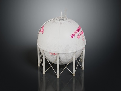 Industrial LOFT Oil Tank Liquid Hydrogen Spherical Storage Tank Crude Oil Storage Tank Lube Oil Tank 3d model