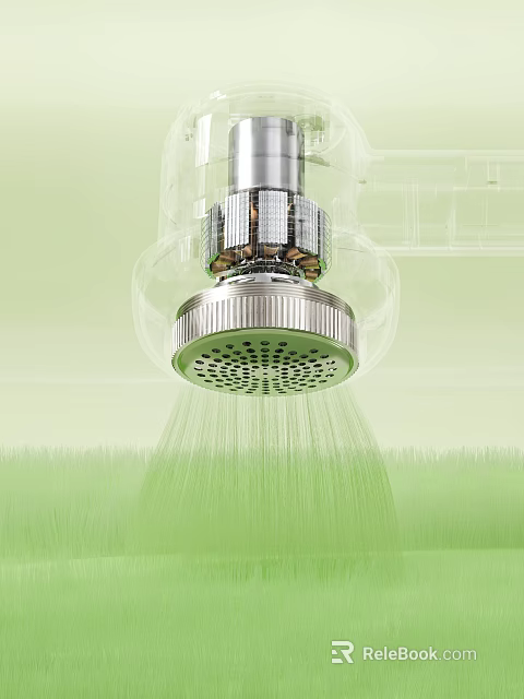 Modern Chrome Shower Head With Aerator And Steady Water Flow Design 3d model 