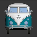 Modern bus minibus minivan driverless bus 3d model