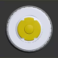 Mechanical Part With Threaded Body And Yellow End Component For Industrial Use 3d model
