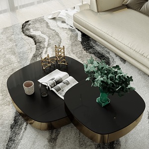 Modern sofa coffee table combination 3d model