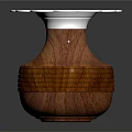 Modern Wooden Door Knob With Polished Metal Base For Interior Home Use