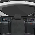 High Speed Train Cockpit Interior With Controls 3d model