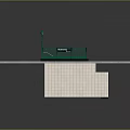 24th Street Station Entrance With Green Stairs Spherical Lamp Posts And Gray Square Tiles