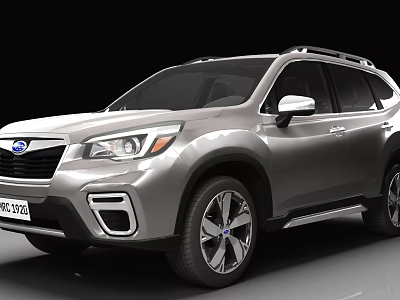 Silver Modern SUV With Roof Rack Alloy Wheels And Front Grille Design 3d model
