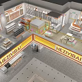 HEZIYIBAI Specialty Store Spacious Interior With Display Shelves And Modern Lighting