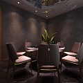Modern Bar Interior With Sleek Counter Stools Shelves Displaying Liquor Bottles And Green Plants
