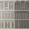 Various Arched Windows And Doors In White Dark Gray Different Styles Design